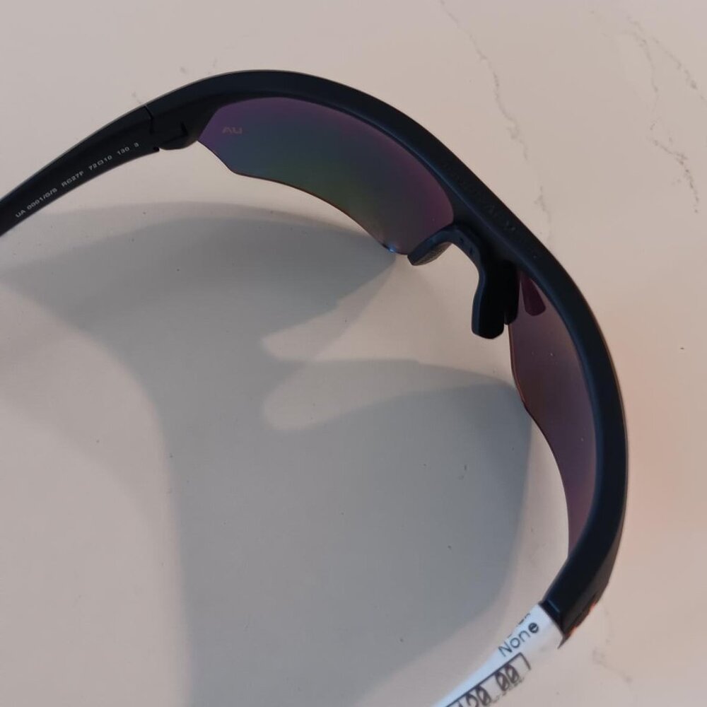 UNDER ARMOUR Sunglasses PLAYMAKER Black Frame Orange Mirror Lens NEW - Picture 8 of 11
